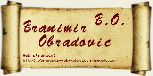 Branimir Obradović vizit kartica